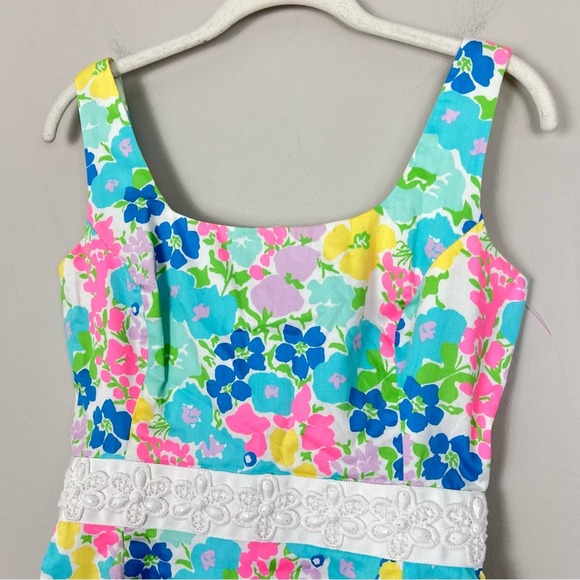 Lilly Pulitzer Serena Dress in Spring Fling sz 2 Multicolor Floral Sheath Mini - Picture 4 of 10